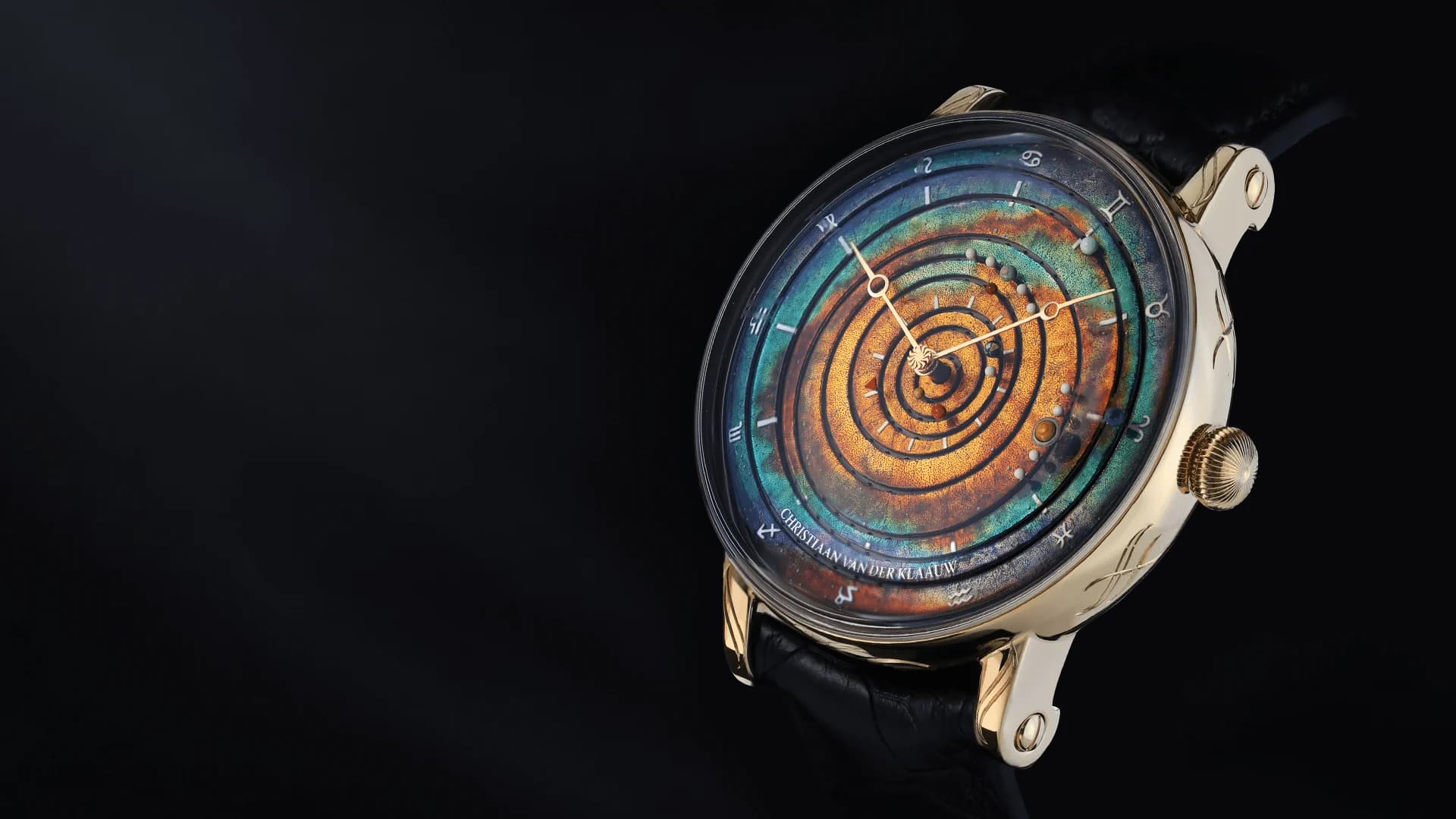 Grand Planetarium Eccentric with a hand-painted dial