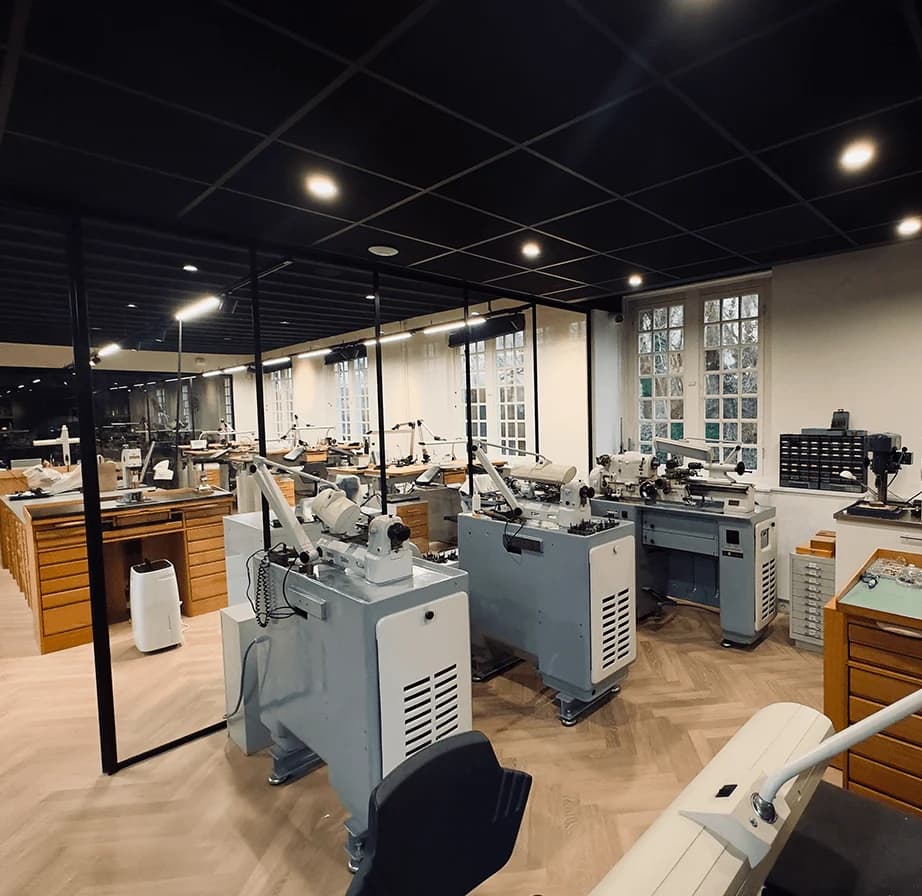 Traditional machinery in the atelier workshop