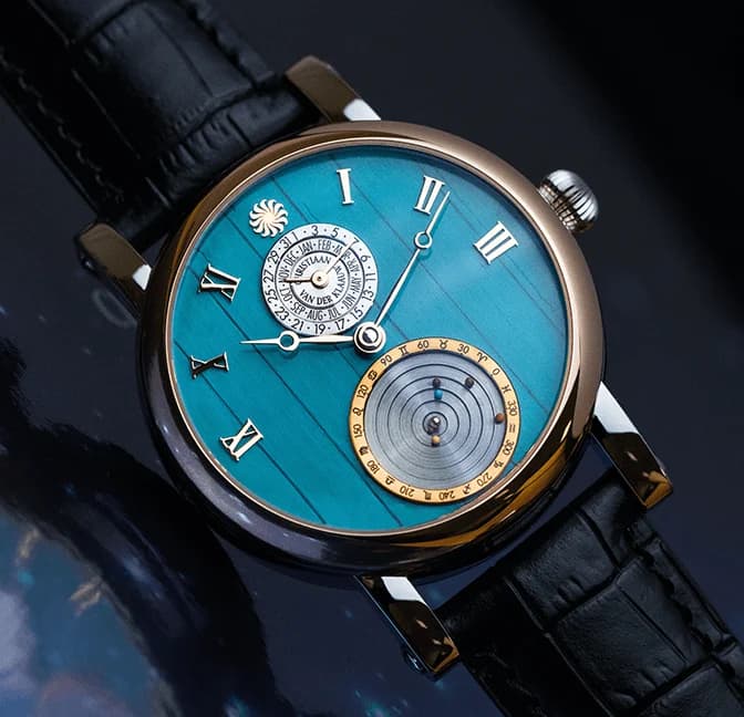 Planetarium Eise Eisinga with a turquoise dial