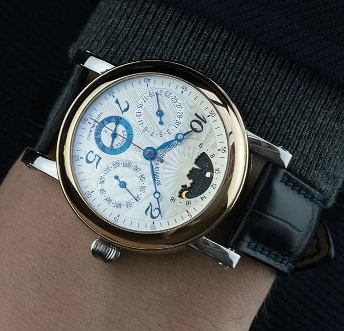 Detail of a pre-owned CVDK watch