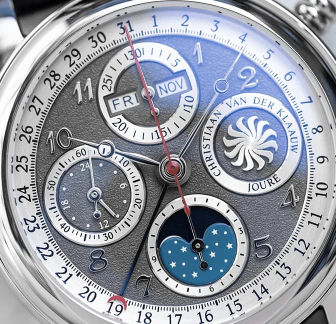 Ariadne Grey, close-up of the dial