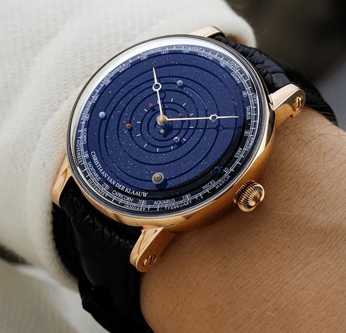 Grand Planetarium Eccentric in rose gold on the wrist