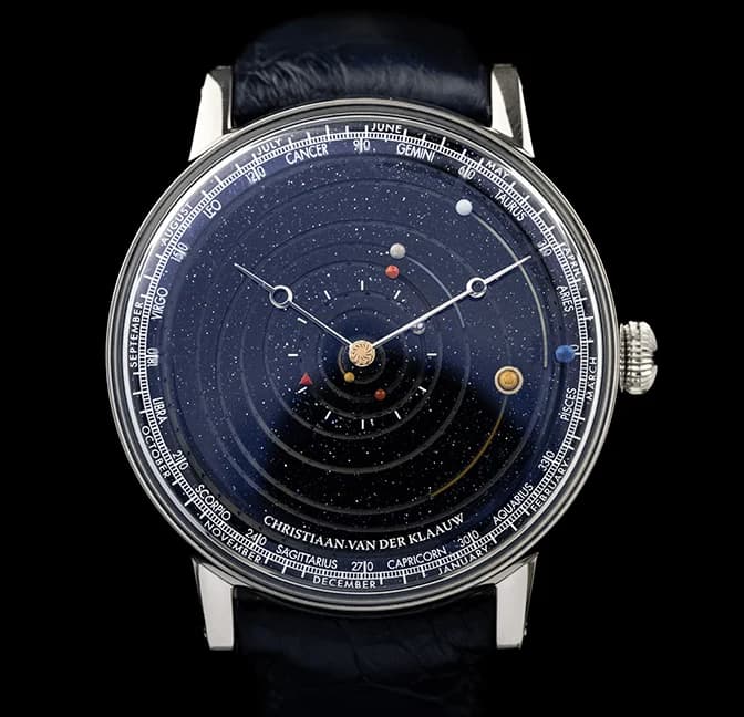Grand Planetarium Eccentric in platinum, detail