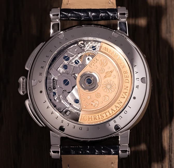 Hypernova Guilloché Black, caseback with the Hypernova rotor