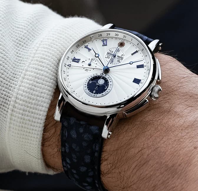 Hypernova Guilloché White, on the wrist
