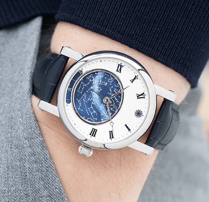Orion Silver on the wrist