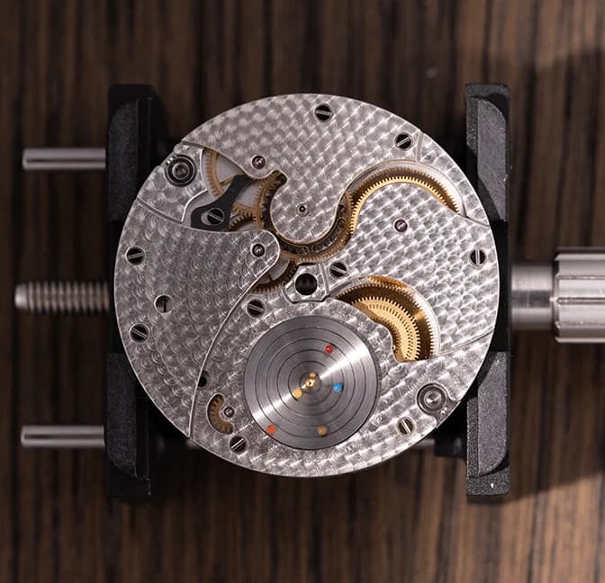 Planetarium Aventurine, detail of the dial