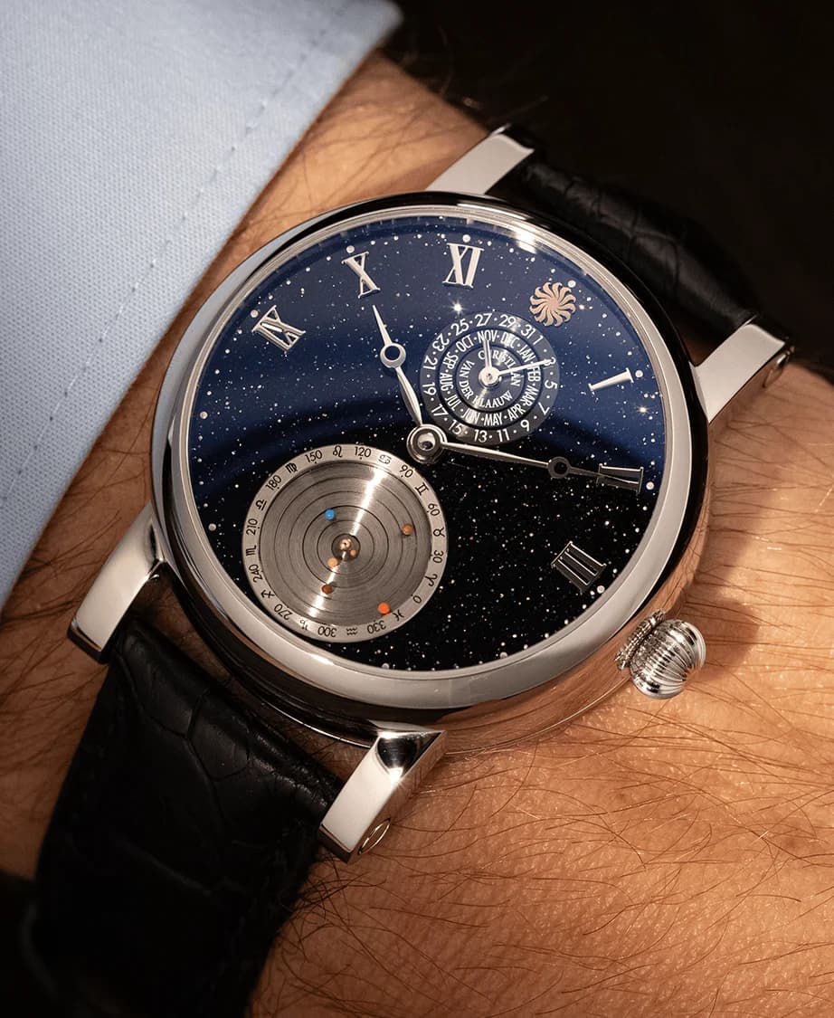 Planetarium Black Aventurine dial with the Planetarium at 6 o'clock