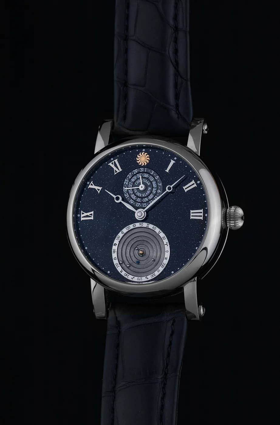 Planetarium Black Aventurine in stainless steel