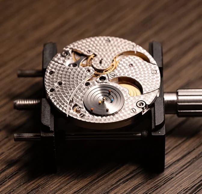 The 40 mm stainless steel case