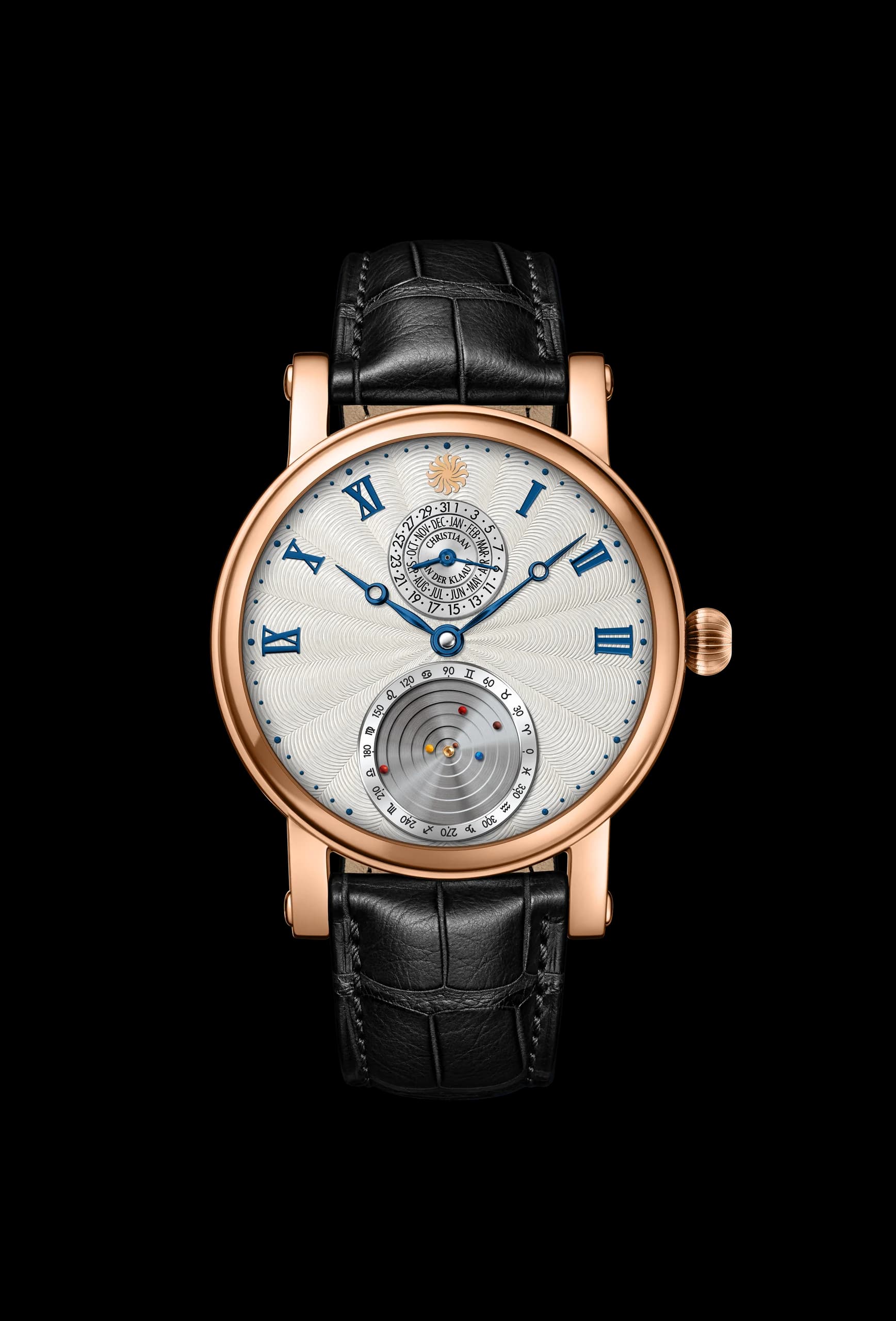 Planetarium Guilloché White Rose Gold CKPT1124, front