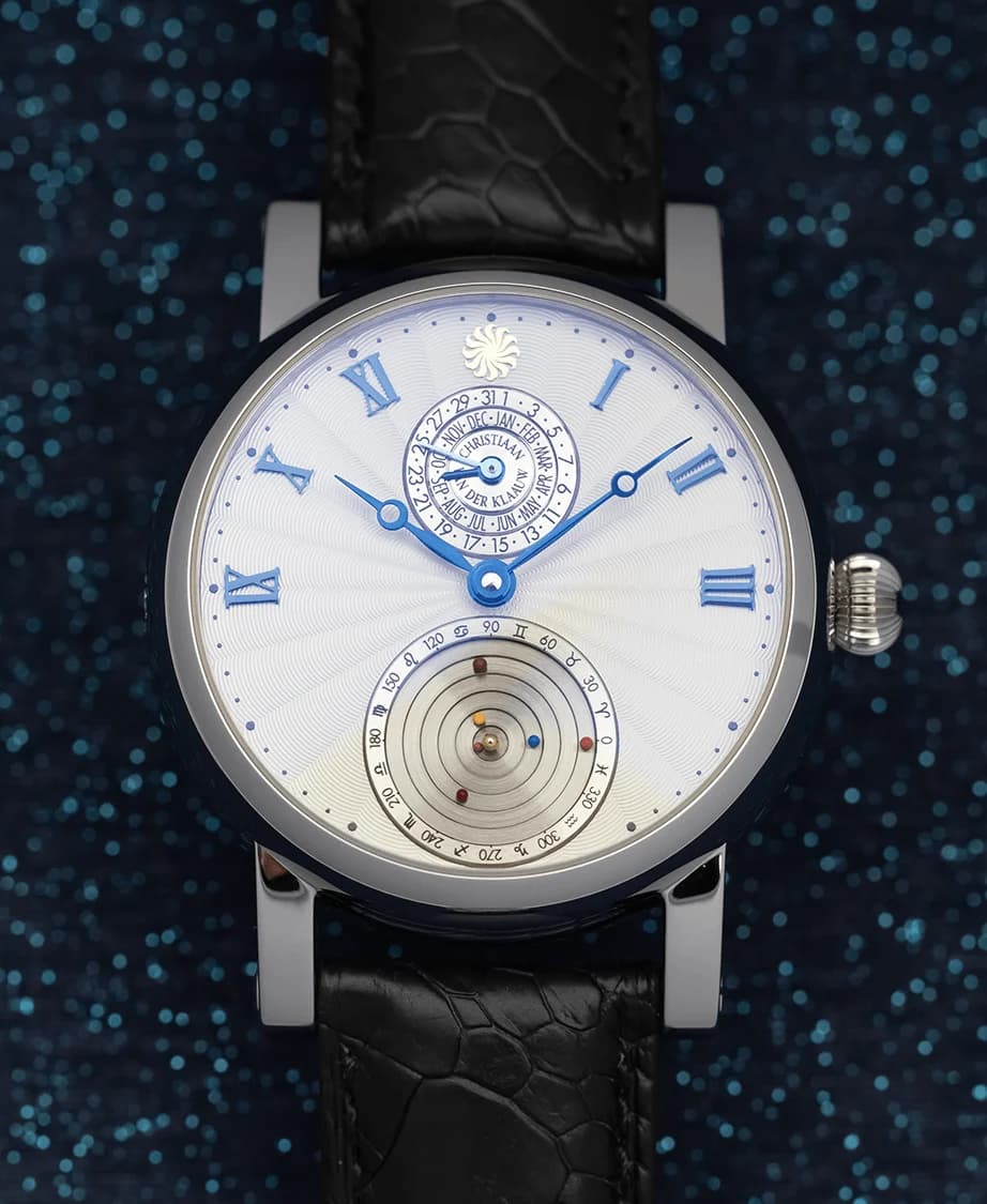 Planetarium Guilloché White White Gold dial with the Planetarium at 6 o'clock