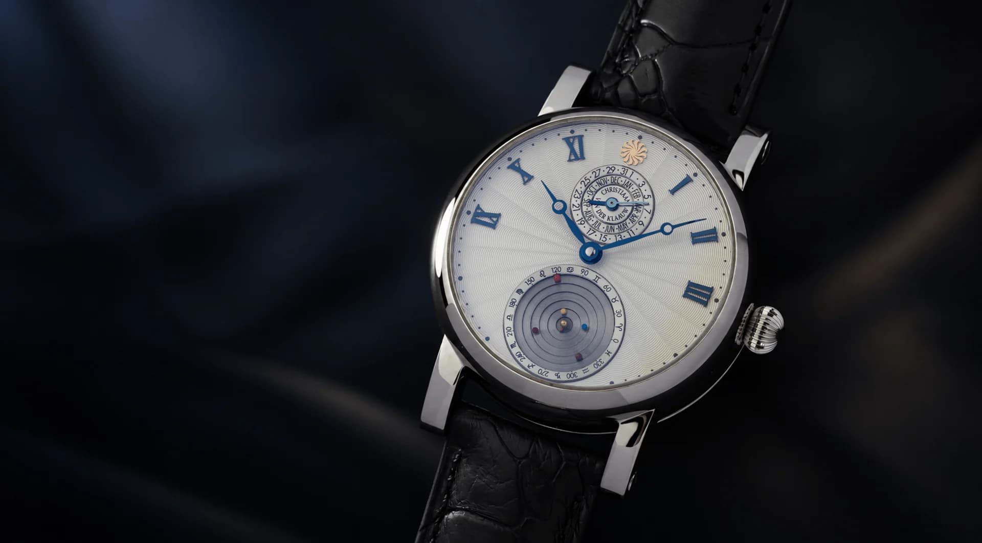 Planetarium Guilloché White White Gold in white gold with a white dial