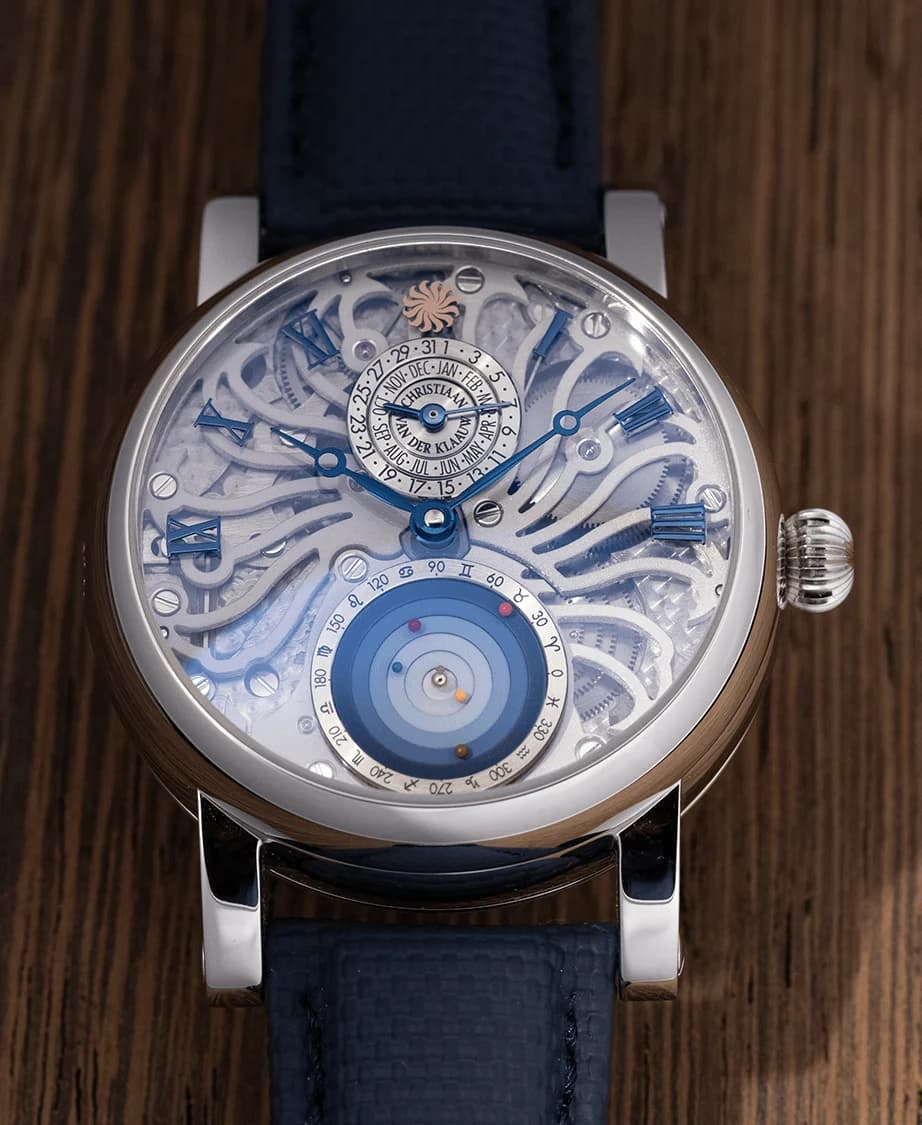 Planetarium Skeleton Platinum dial with the Planetarium at 6 o'clock