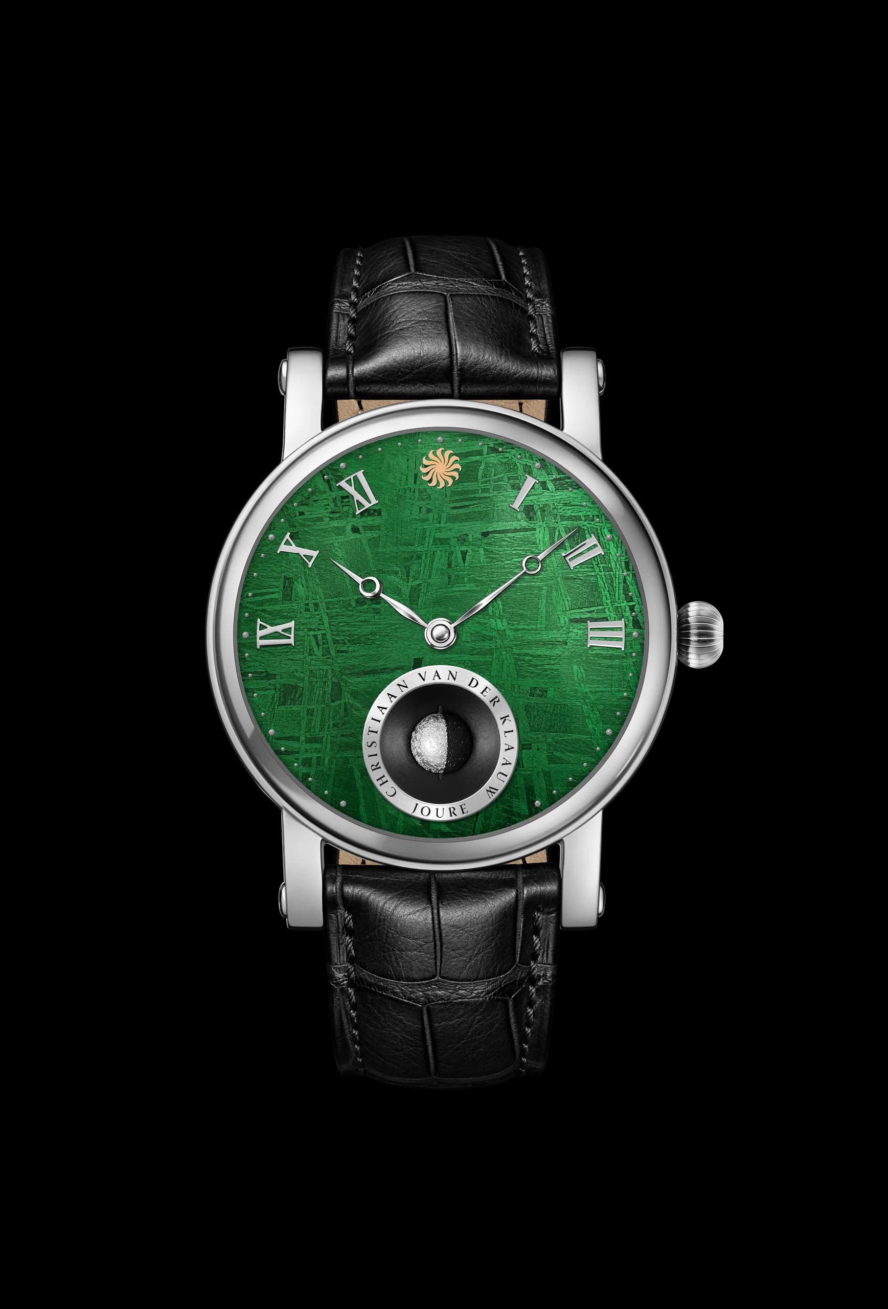 Real Moon Joure Green Meteorite CKRJ33G4, front
