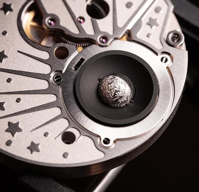 Real Moon Joure Green Meteorite Rose Gold, detail 4