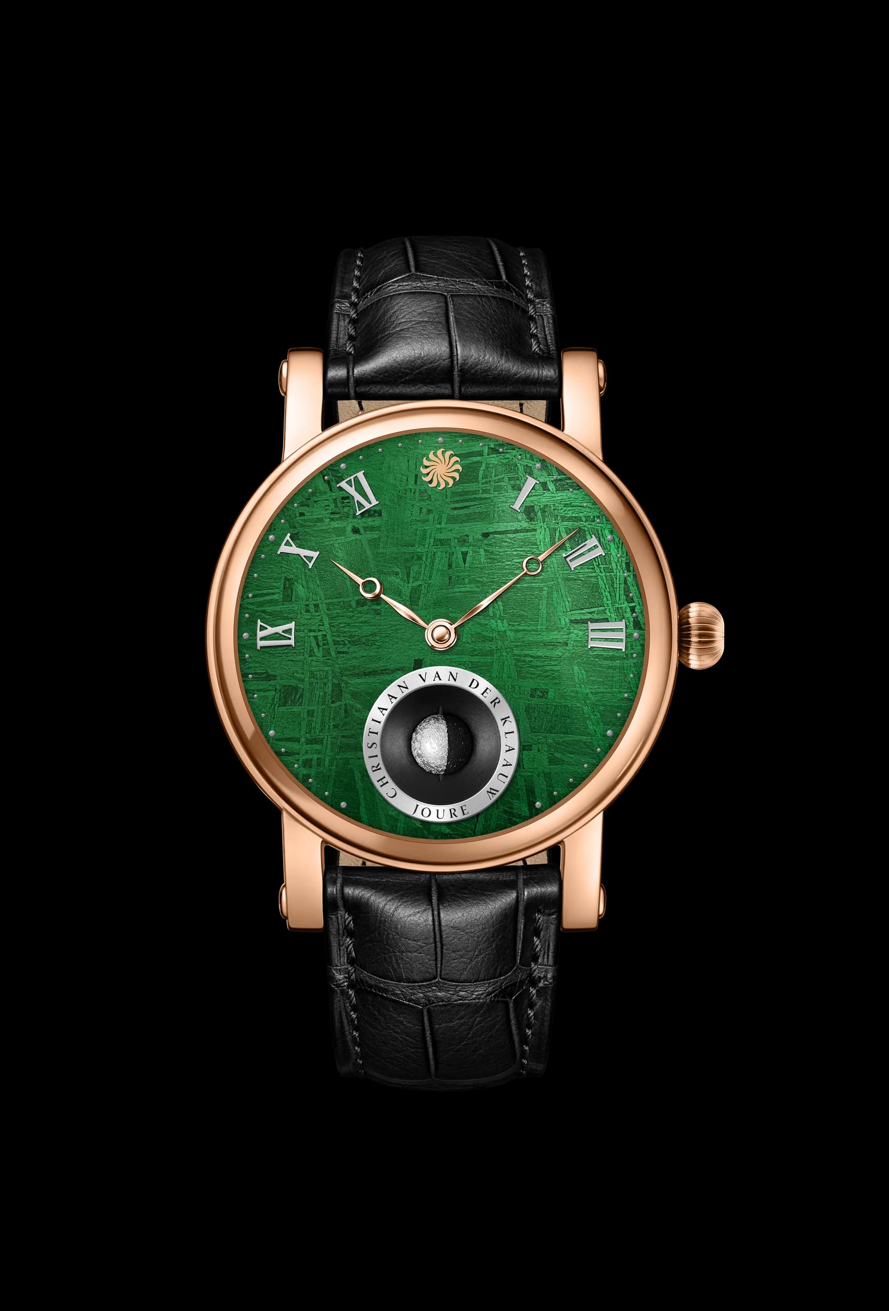 Real Moon Joure Green Meteorite Rose Gold CKRJ11G4, front