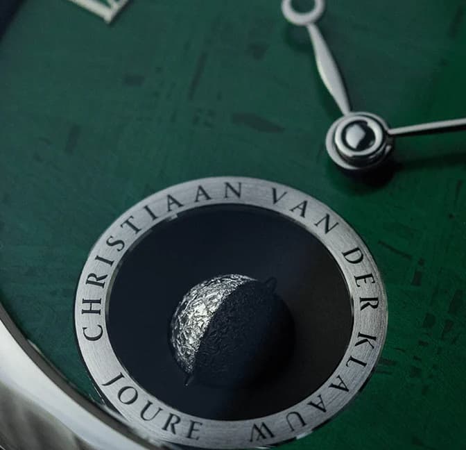 Real Moon Joure Green Meteorite White Gold, detail 2