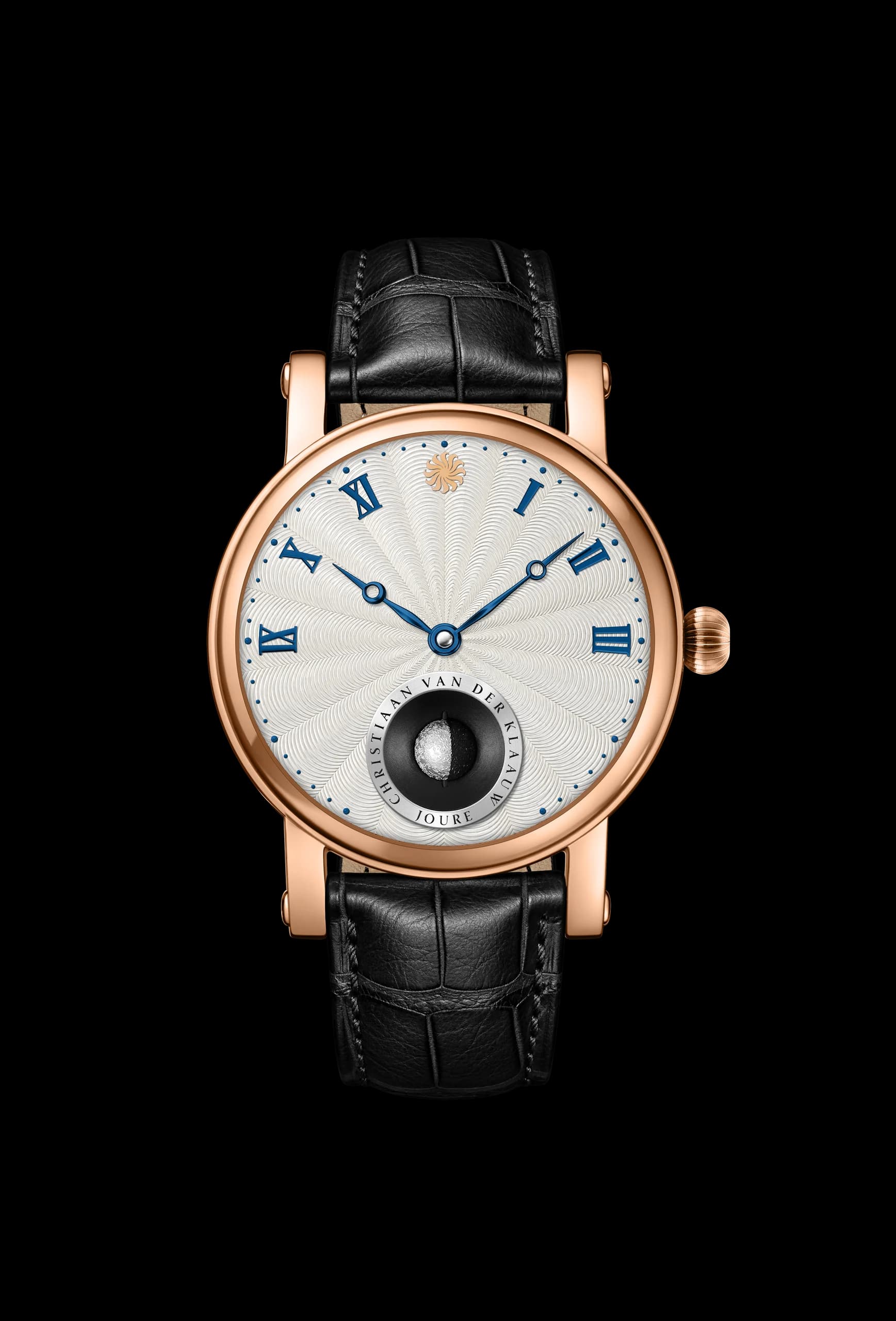 Real Moon Joure Guilloché White Rose Gold CKRJ1124, front