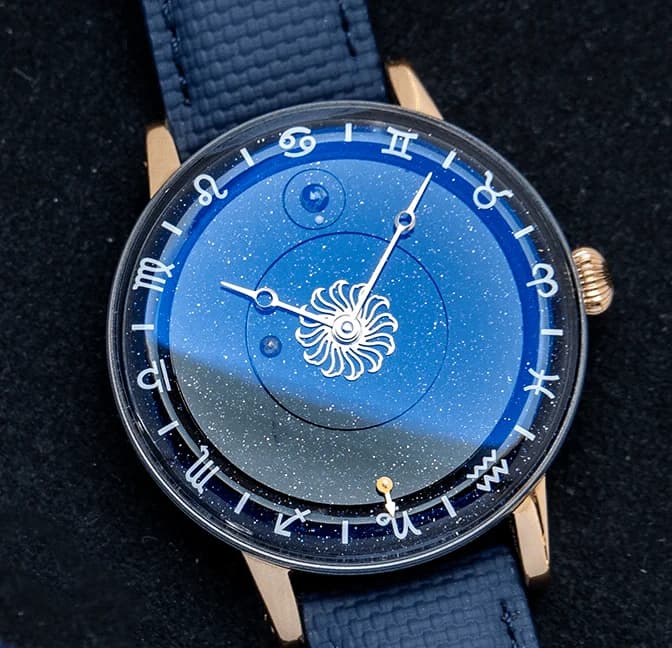 Close-up of the Zodiac indication